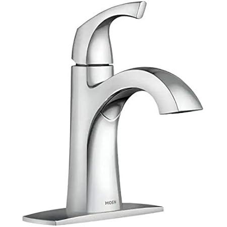 Moen Lindor 84505 Chrome 1 Handle 4 In Centerset Watersense Bathroom Sink Faucet With Drain And Deck Plate Amazon Com