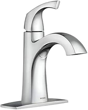Moen Lindor 84505 Chrome 1 Handle 4 In Centerset Watersense Bathroom Sink Faucet With Drain And Deck Plate Amazon Com