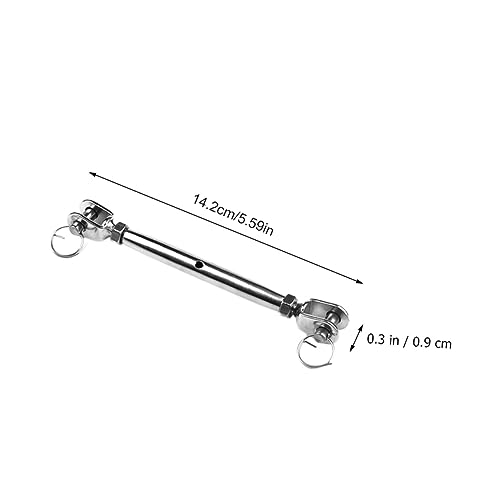 2pcs Tensor de Tornillo de Acero Inoxidable para Cuerda de Alambre Cuerpo Cerrado Tensor de Tensión Quijada y Quijada miniatura 2