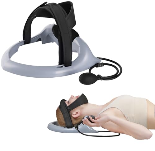 ECOGUN Posture Neck Exercising Cervical Spine Hydrator Pump, Relief for Stiffness, Relieves Neck Pain, Neck Curve Restorer Gray