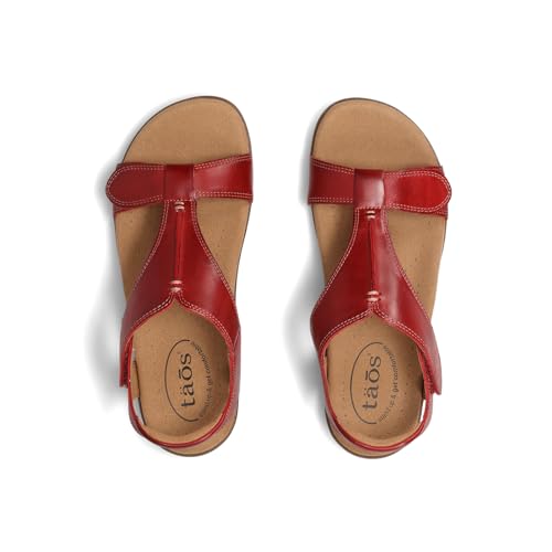 Image of Taos The Show Premium Leather Women's Sandal - Experience Everyday Style, Comfort, Arch Support, Cooling Gel Padding and an Adjustable Fit for Exceptional Walking Comfort