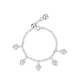 Anillo de compromiso único, gótico, anillo de boda, diseño de cadena ajustable con diamante redondo de laboratorio, colgante de oro blanco de 18 quilates, talla 1/2