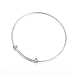 Sromay 8 Pieces Wire Blank Bracelet Stainless Steel Expandable Charm Bangle Bracelet for DIY Jewelry Making, 2.4 Inch