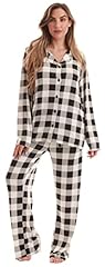 White Black Buffalo Plaid - Hacci Fabric
