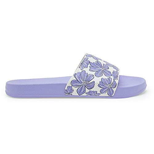 Image of Red Tape Womens Sliders in Slate Blue | Casual Pool Sliders | SLATE BLUE | 3 UK