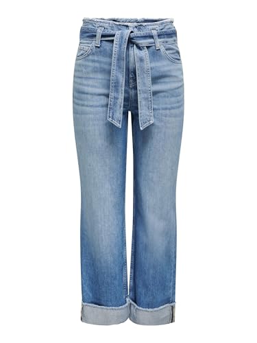 Jeans ONLY Onlmaddie taille haute avec ceinture pour femme