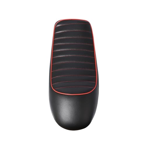 Selle plat moto universelle en cuir synthétique robuste pour finitions soignées