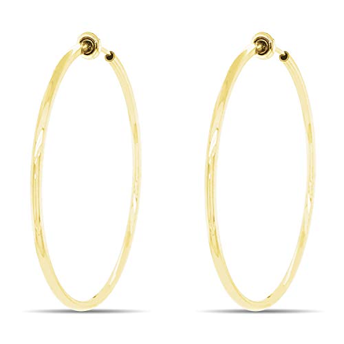 Clip On Spring Hoop Earrings for Non-Pierced Ears