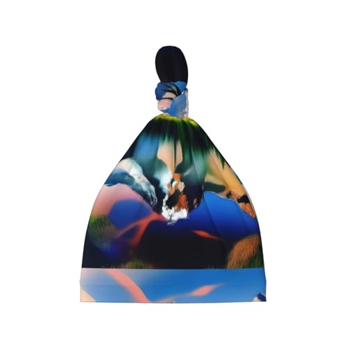 Baby Beanie Mountain Majesty Knotted Hat - Soft, Warm, Comfortable, Headwear for Newborns, 0-6 Months Black