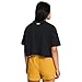 Under Armour Womens Boxy Crop Logo Short Sleeve T Shirt, (001) Black / / White, Medium