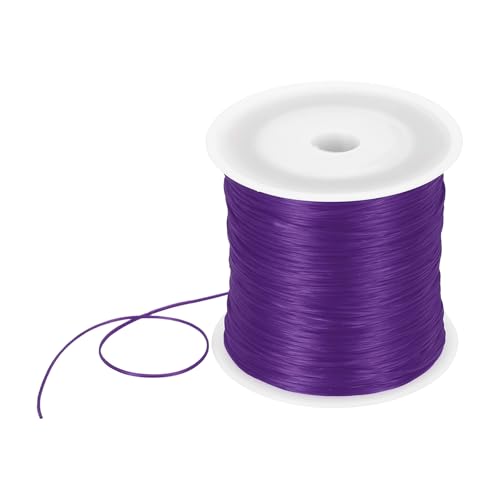 DMiotech Elastic String for Bracelets, 0.8mm Stretch Bead Cord for Jewelry Making, Necklaces and Bracelet Making Purple, 120m