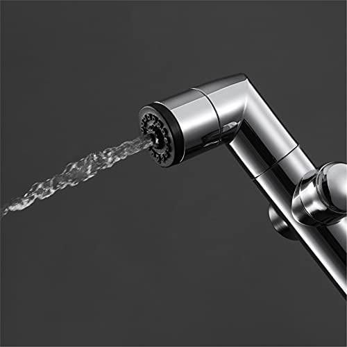 Ensemble de pulvérisation chromé avec tuyau inox et douchette WC design