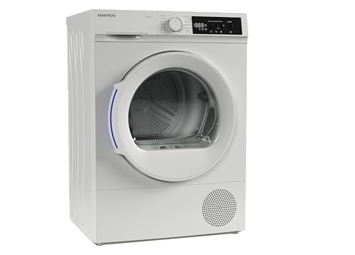 Daewoo TD-BR0GP0WE0-DE Wäschetrockner, 10kg, E, 15 Trockenprogramme inkl. 20-Minuten-Schnelltrockenprogramm, Weiß