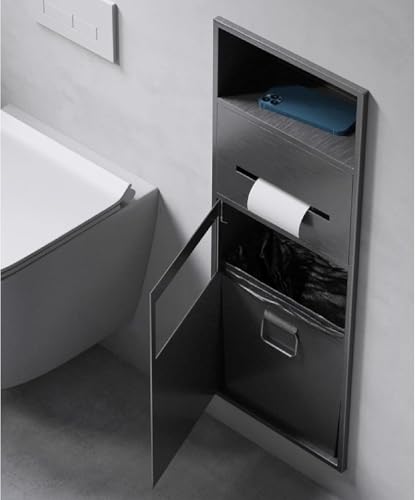 Support de rangement de douche encastré noir anti-encombrement - 4