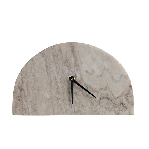 Bloomingville Half-Moon Marble Mantel Clock