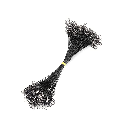 Vislijn 60 stks Anti Bite Steel Fishing Line Steel Draadleider met Swivel Fishing Accessoire Lead Core Leash Fishing Leader Draad Sterk en betrouwbaar, gemakkelijk mee te nemen - Image 6