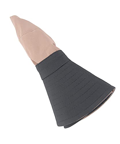 Chapéu de sol feminino com rabo de cavalo proteção UV malha dobrável de aba larga Chapéu de pesca de