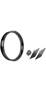 Amazon | TWR製 アルミリム 2.15-17 36穴 マットブラック&リムスポーク