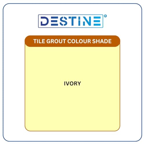 Image of DESTINE READY-TO-MIX inchTILE GROUT inch (16 COLOURS) (ALL PACKS: 100 Gm,250 Gm,400 Gm,800 Gm,1 Kg), Waterproof, Crack Filler, Cement Based Tile Gap Filler (5 Kg, Ivory)