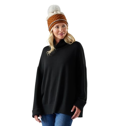 (取寄) スマートウール レディース エッジウッド カウル ネック セーター Smartwool women Edgewood Cowl Neck Sweater Black Smartwool Women's Edgewood Cowl Neck Sweater, Black at Amazon