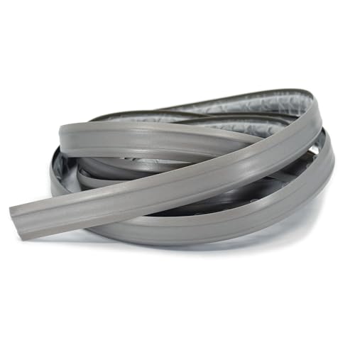 Image of InstaTrim The Original Flexible Trim -10ft Grey 3 /4 inch Wide Caulk Tape - Adhesive Trim with Many Uses Including Caulking for Bathtubs, Sinks, Counters, Tile, Floors - Made in USA | Flexible gray 3 /4 in x 10 ft self-adhesive trim seals gaps around tubs, sinks, counters, tile, floors, and home surfaces.