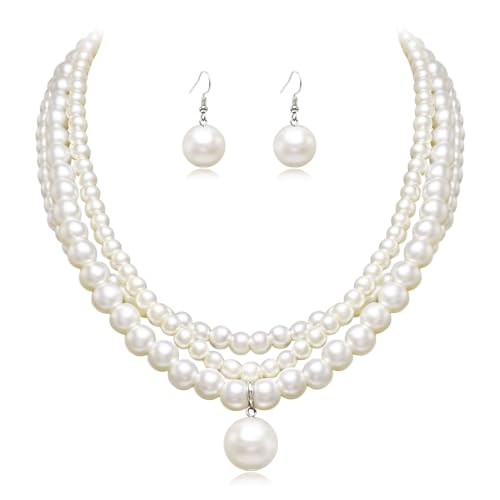 Pearl Necklaces and Earrings Set DROPS TO (MORE OPTIONS AVAILABLE) - image 1