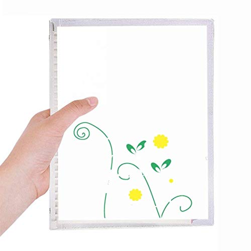 Carnet de notes en spirale à motifs de plantes et feuilles vertes A5