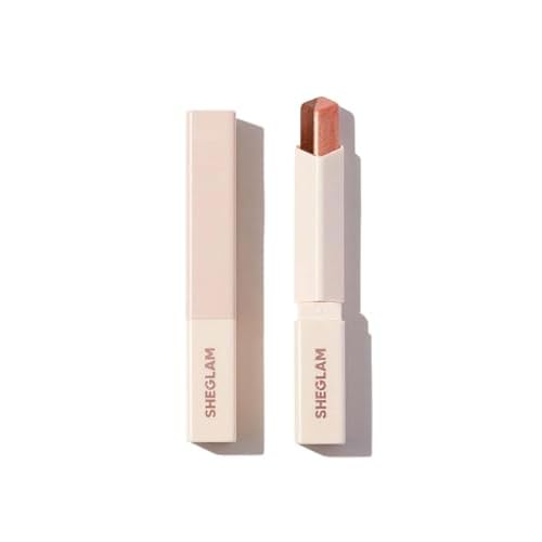 SHEGLAM Insta-Eyes Dual Tone Shadow Stick Gradient Two-Tone Glitter Eyeshadow Stick Rose Pearlescent Shimmer One Step Easy To Use Smooth Blendable Eyeshadow-Charm