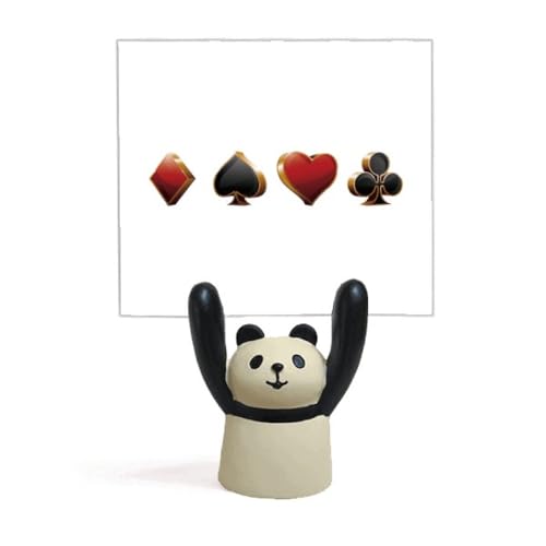 Porte-mémo panda déco animalière | Support photo mignon pour organiser un bureau encombré