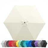 Formosa Covers 9ft Umbrella Replacement Canopy for 6 Ribs in Off White (Canopy only)