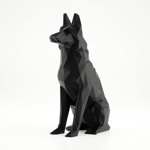 Herfair Schäferhund Skulpturen Deko Figuren 3D Gedruckte Schwarz Hunde Statue Ornamente Kreativität Schreibtisch Dekoration für Wohnzimmer Büro Herfair Schäferhund Skulpturen Deko Figuren 3D Gedruckte Schwarz Hunde Statue Ornamente Kreativität Schreibtisch Dekoration für Wohnzimmer Büro