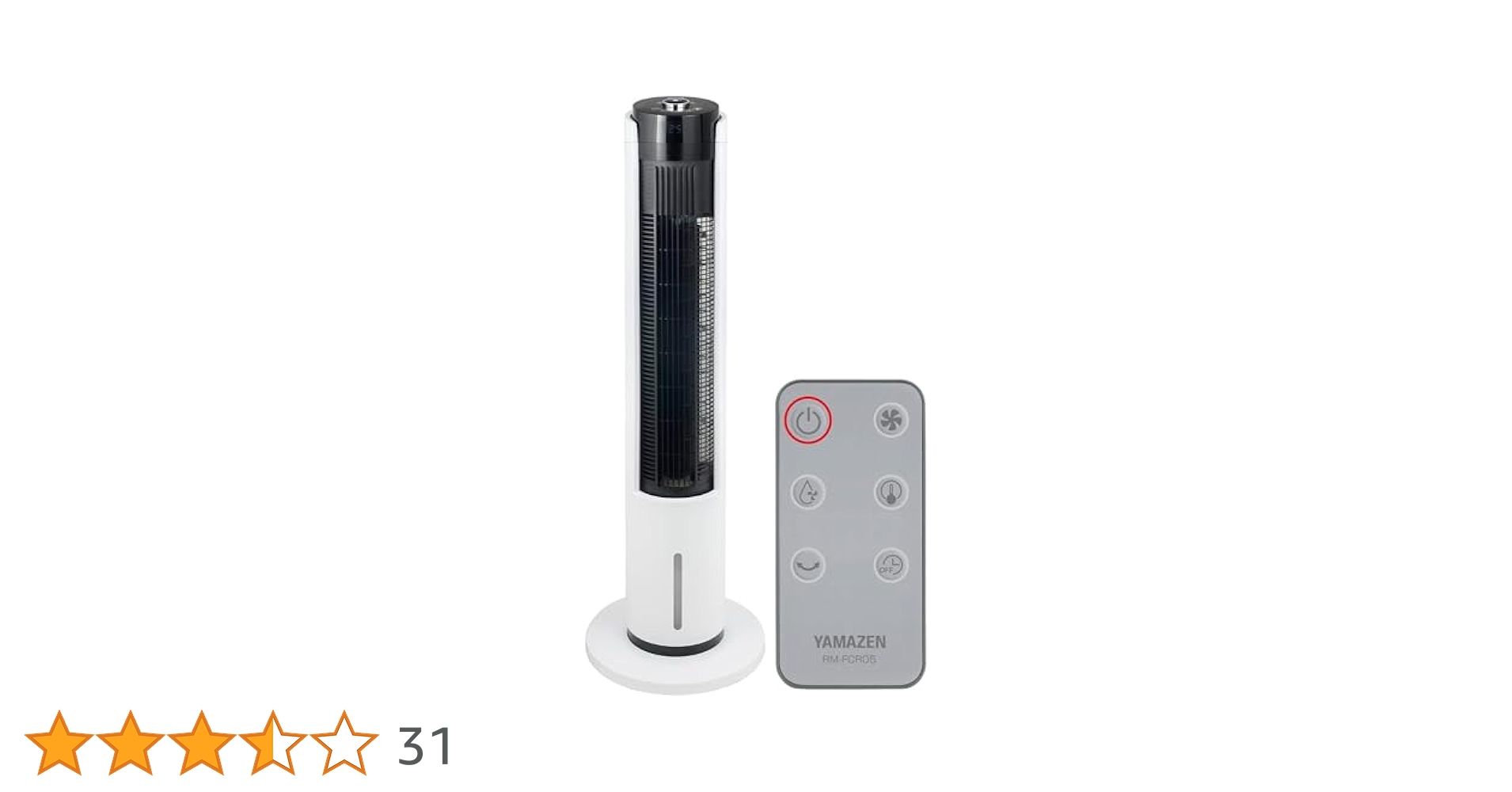 24年製 YAMAZEN 冷風扇 FCR-BWG403 冷風扇 温度センサー付 大風量タイプ ホワイト 山善 FCR-BWG403