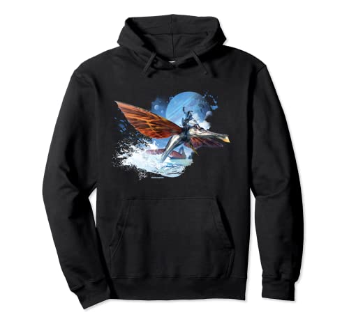 Avatar: The Way of Water Jake Sully Riding Skimwing Painted Pullover Hoodie