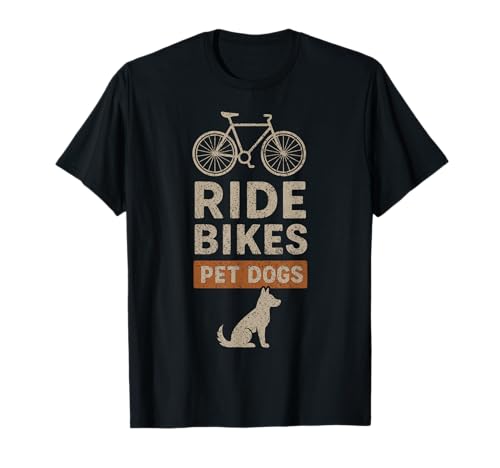Ride Bikes Pet Dogs Bicycle Cycling Biking Dog Lover T-Shirt