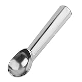 Anti-Freeze Ice Cream Scoop, 7 Inch Aluminum Ice Cream Spoon, Professional Ice Cream Dipper or Gelatos, Frozen Yogurt, Watermelon Fruit Melon Baller (Silver)