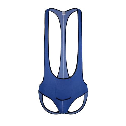 Men's One-Piece Bodysuit Jockstrap Wrestling Singlet Leotard Hollow Out Back Bikinis Underwear2