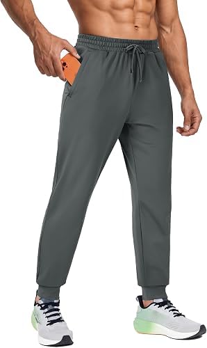 Image of MAGCOMSEN Fleece Lined Warm Men's Winter Casual Sweatpants Dark Grey, 2XL