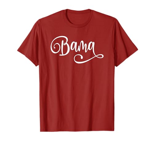 Bama White Fancy Script Alabama T-Shirt