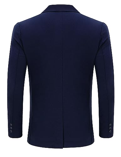 TURETRENDY Men's Casual Coat Lightweight Linen Blazer Regular Fit Sport Jackets Four Buttons Daily Suits3