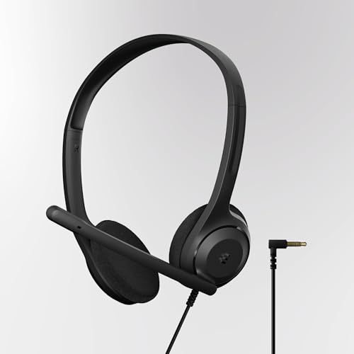 EPOS C1 Auriculares Profesionales con Jack 3,5mm - Comodidad Máxima, Micrófono con Cancelación de Ruido, Sonido Nítido, Diseño Ligero, Ideal para Uso Extendido, Certificado Chromebook, Cableado On-Ear