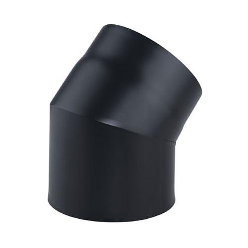 Ofenrohr-Bogen 45°, doppelwandig, gedämmt, System Primus, 150 mm Schwarz