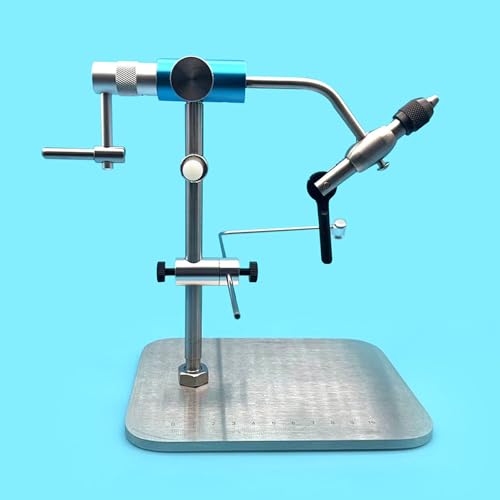 KAIXINXIN Stainless Steel Fly Tying Vises Base Nonslip 360 Degrees Rotation Assist Hook Binding for Fly Fishing Accessory