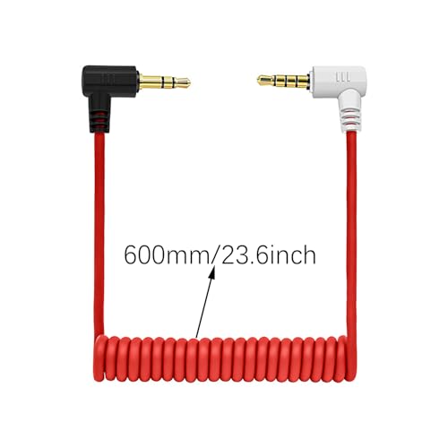 RLECS 3.5mm Adaptor Cable TSR to TRRS Audio Connection Cable Microphone Patch Cable Length 600mm Suitable for Microphone Device Audio Input and Sound Card Device Audio Input and Output - Thumbnail 2
