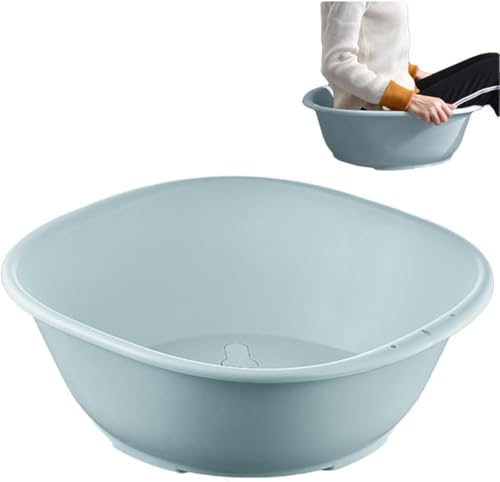 Sitz Bath Tub for Hemorrhoid Relief & Postpartum Care - Foldable Personal Cleansing Basin with Wider Seating & Deeper Bowl for Toilet Seats