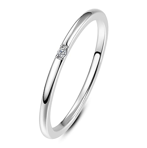 Simple Thin Brass Rings for Women White Gold Plated Wedding Band Rings Women Statement Rings Size 5-9