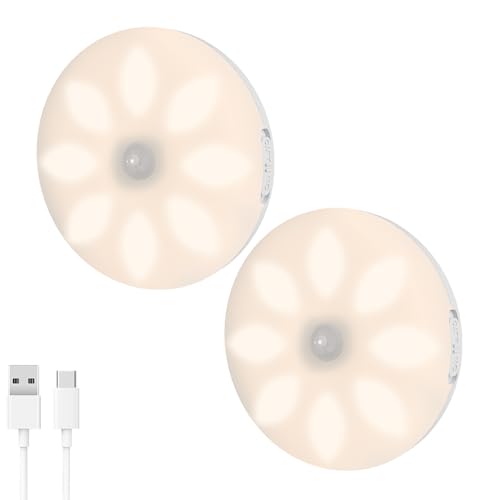 Luz led gabinete 8 LED luces para gabinete sensor de movimiento interior, batería recargable debajo del gabinete cocina armario ligero palo luz nocturna bares, escaleras, pasillo paquete USB gabinete