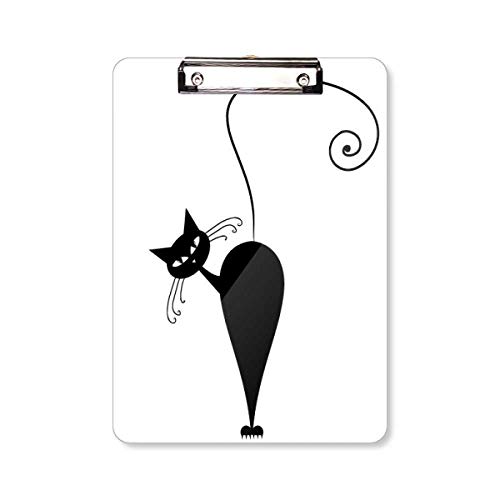 Bloc-notes chat noir A4 avec silhouette pour bureau