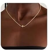Cross Necklace for Women 14K Gold/Silver Plated Dainty Small Cross Pendant Choker Simple Trendy C...