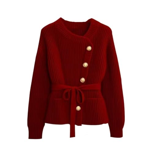 Chinese New Year Women's Autumn/Winter Knit Top Spring Festival Red