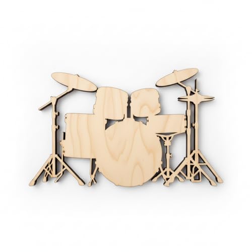 Drum Set Laser Cut Wood Decor Blank 8